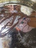 Lunar elegance rose quartz moon necklace