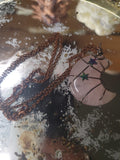 Lunar elegance rose quartz moon necklace