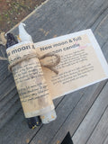New moon and full moon ritual candles