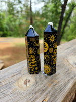 Obsidian, moon, and star towers (gold)