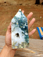 Moss agate tower (large)