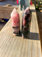 Rhodonite crystal tower