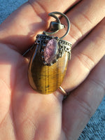 Tigers eye moon necklace