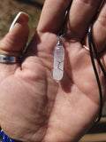 Wire wrapped quartz double point necklace