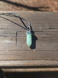 Green aventurine double point necklace