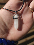 Quartz double point necklace