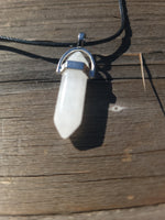 Quartz double point necklace