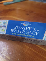 Juniper and white sage incense