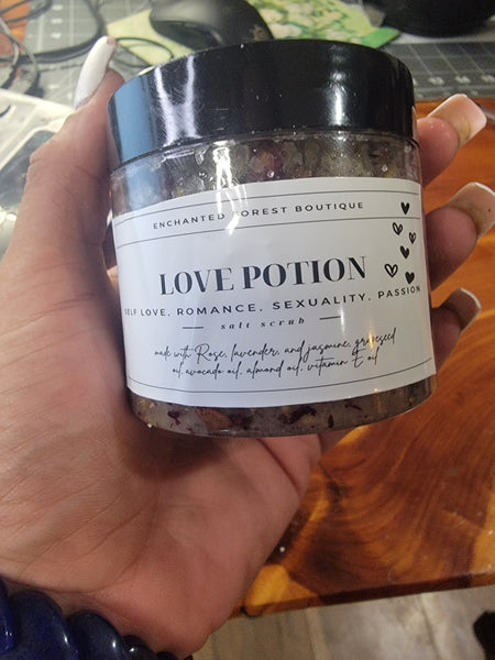 Love potion ritual bath scrub