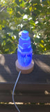 Selenite Tower with Color Changing Light