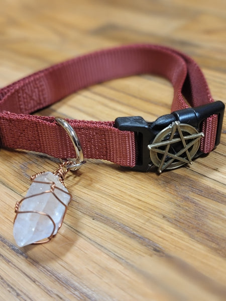 Quartz wire wrapped dog collar