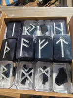 Black tourmaline protection rune set