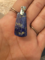 Lapis lazuli natural free form pendants (comes with cord)