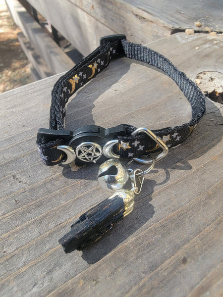 Black tourmaline cat collar