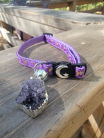 Amethyst moon cat collar