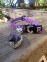 Amethyst moon cat collar