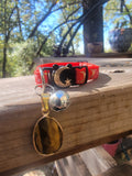 Tiger eye red cat collar