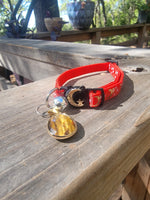 Tiger eye red cat collar