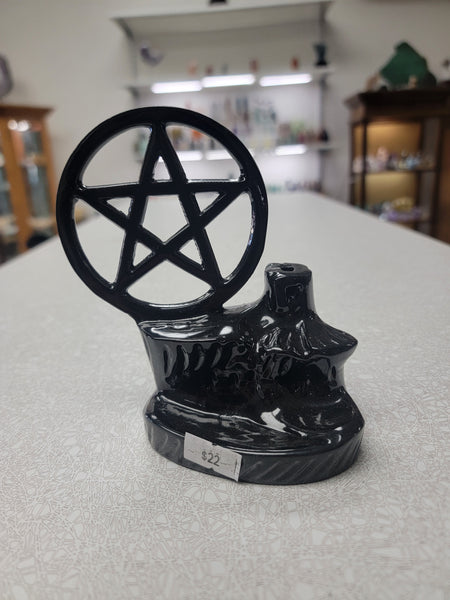 Pentacle backflow burner