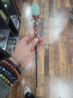 Green aventurine dragon wand