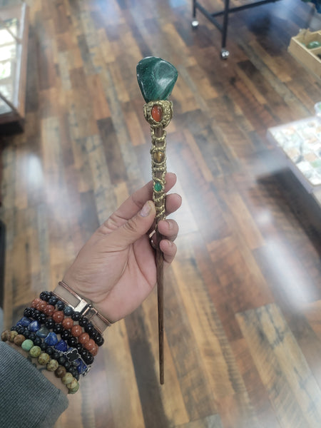 Malachite wand