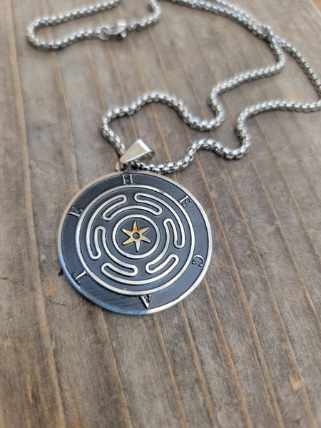 H-e-c-a-t-e sigil charm necklace