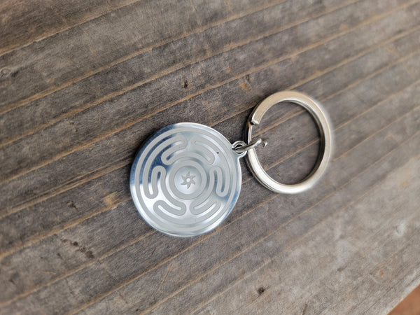 Hekate wheele Keychain silver