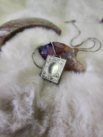 Diamond back rattlesnake fang locket