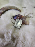 Diamond back rattlesnake fang locket