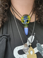 Raven's Fire Glass Necklace