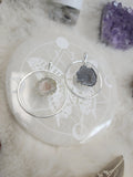 Silver Agate Dangle Necklace
