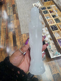 Woman white candle