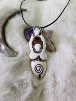 Spiral womb Goddess necklace