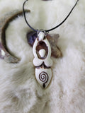 Spiral womb Goddess necklace
