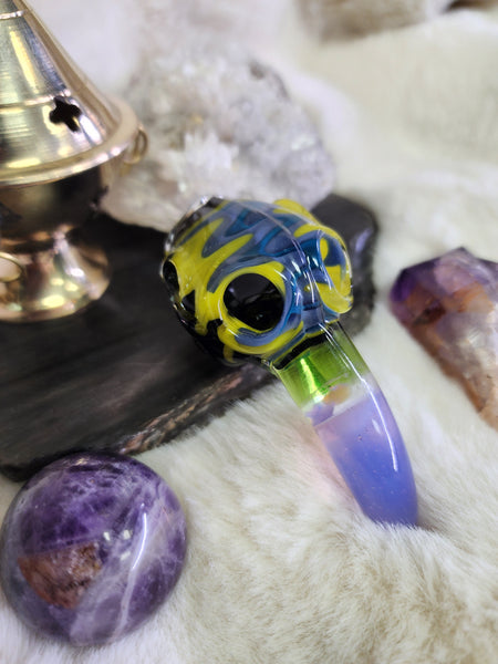 Raven's Fire Glass Necklace