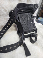 Pentacle black leather satchel