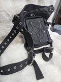 Pentacle black leather satchel