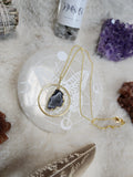 Gold Agate Dangle Necklace