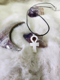 Bone ankh necklace
