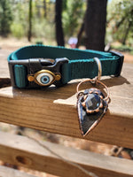 Guardian’s Gaze Obsidian Arrowhead Dog Collar