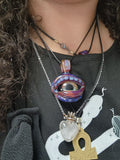 Witch’s Violet Flame Glass Necklace