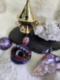 Witch’s Violet Flame Glass Necklace