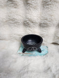 Soapstone pentacle cauldron