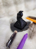 Obsidian raven pyramid