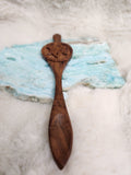 Carved wooden goddess spoon