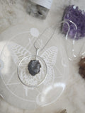 Silver Agate Dangle Necklace