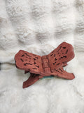 Carved wooden bookholder (medium)