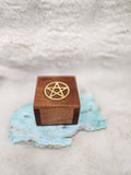 Pentacle small wooden chest