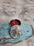 Pentacle teacup candle holder