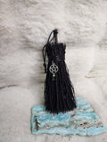 Black pentacle altar broom